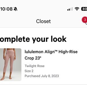 Lululemon align leggings 23” twilight rose 2